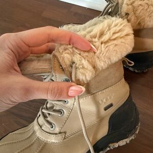 UGG Tan and Black Winter Boots